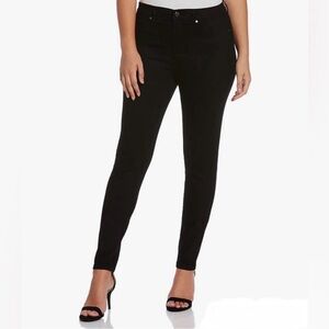 Skinny 28” Inseam Ankle Length High Rise Black Denim Stretch Jean
